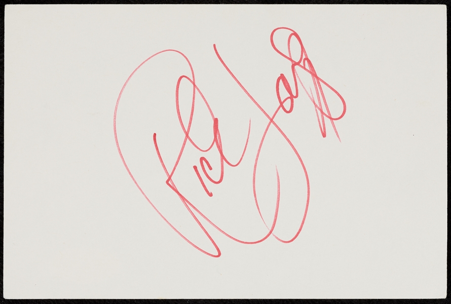 Rick James Signed 4x6 Index Card (JSA)