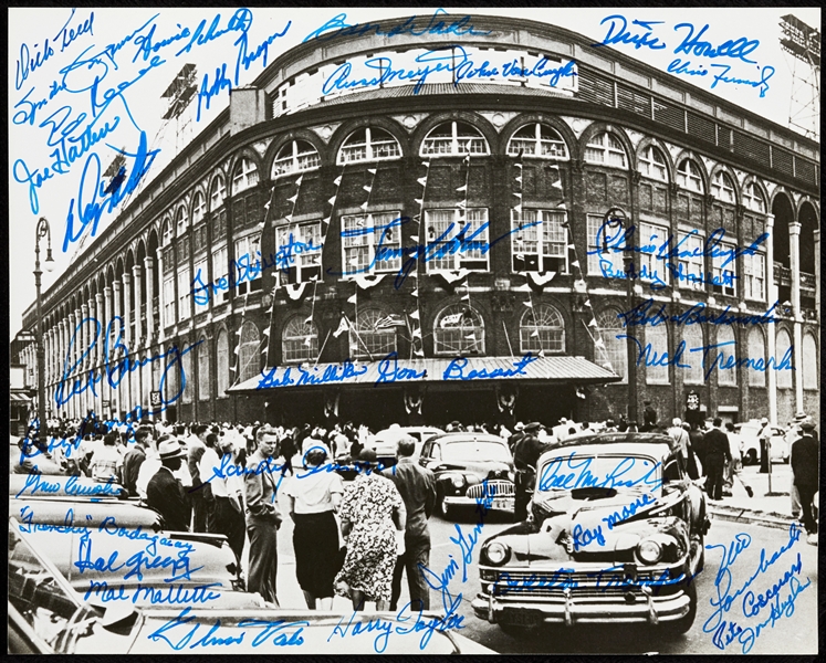 Brooklyn Dodgers Multi-Signed Ebbets Field 8x10 Photo (36)