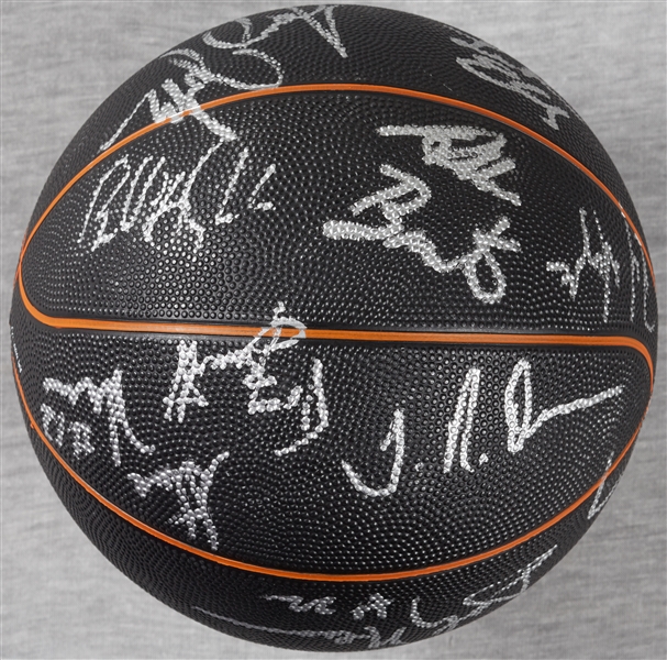 1993-94 Charlotte Hornets Team-Signed Basketball with Larry Johnson, Mourning (16)