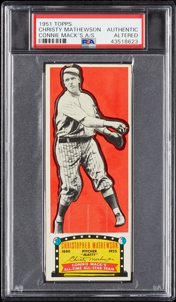 1951 Topps Connie Mack's All-Stars Christy Mathewson PSA Authentic