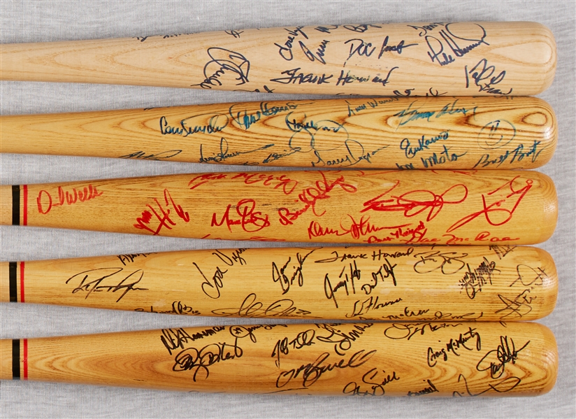 1990s Team-Signed Bats Group (10)