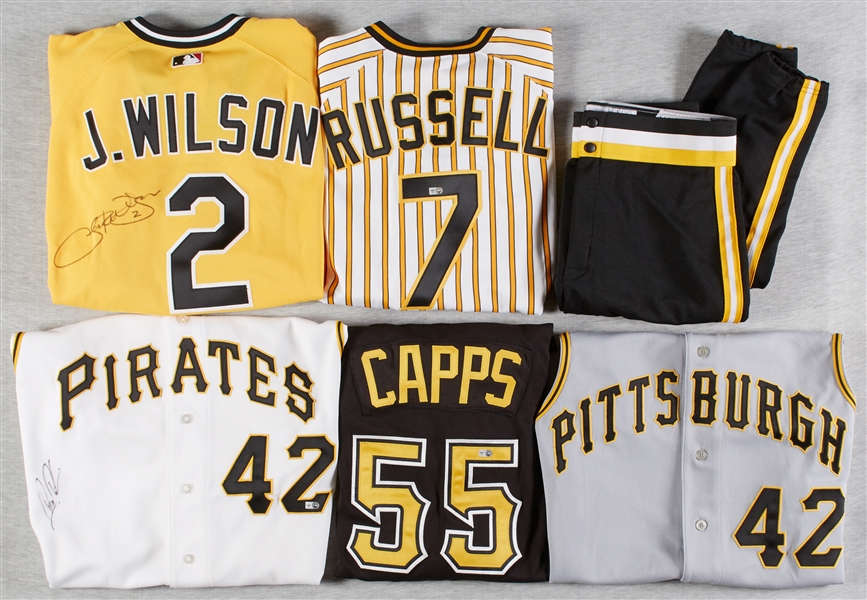 Pittsburgh Pirates Game-Used Jerseys, Pants Group (6)