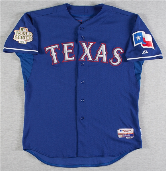 Alexi Ogando 2011 Game-Used Rangers World Series Game 1 Jersey (MLB)