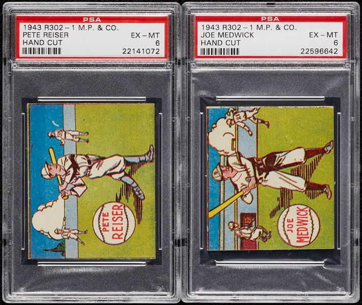 1943 R302-1 MP & Co. PSA 6 Pair with Medwick and Reiser (2)