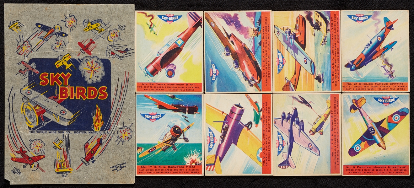1941 Goudey Sky Birds R137 Complete Set, Wrapper (24)