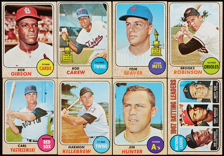 Huge Group of 1968 Topps Baseball With HOFers, Specials (620)