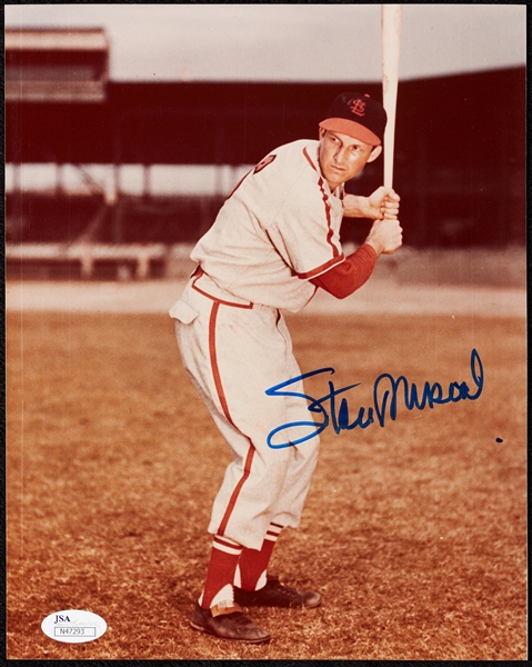 Stan Musial Signed 8x10 Photo (JSA)