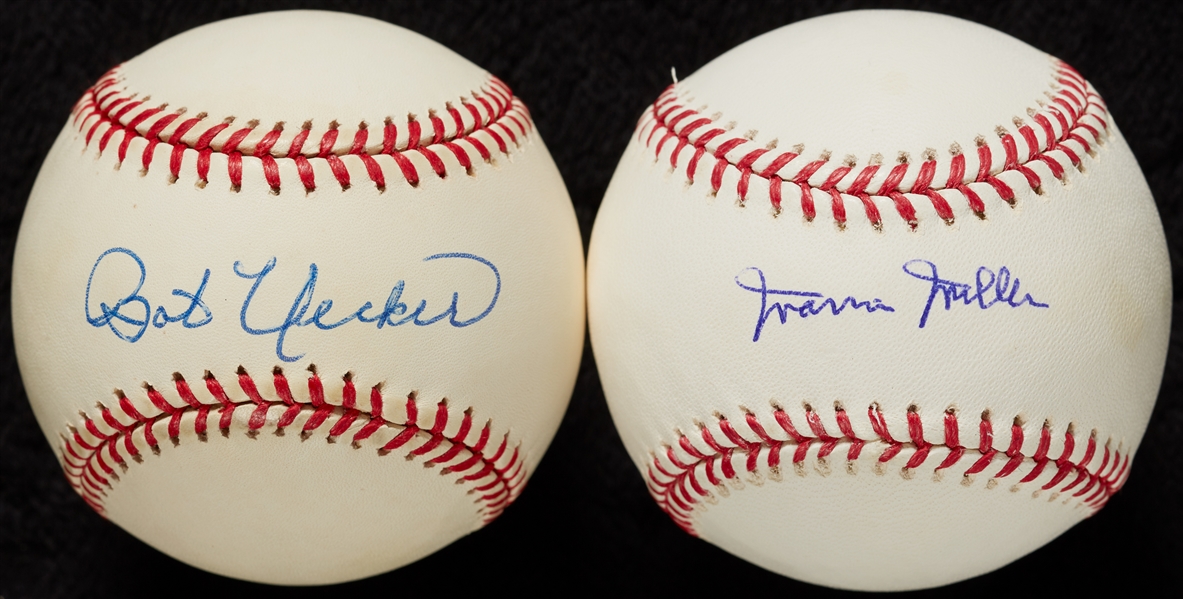 Marvin Miller & Bob Uecker Single-Signed Baseballs (2)