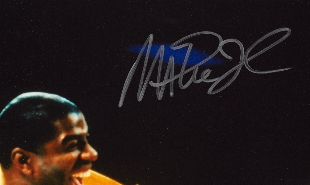 Larry Bird & Magic Johnson Signed 16x20 Framed Photo (BAS)