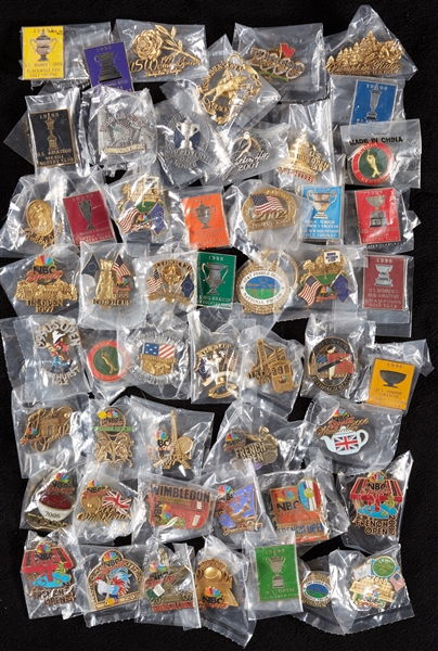 Pristine Tennis Majors and Golf Press Pins Collection (51)