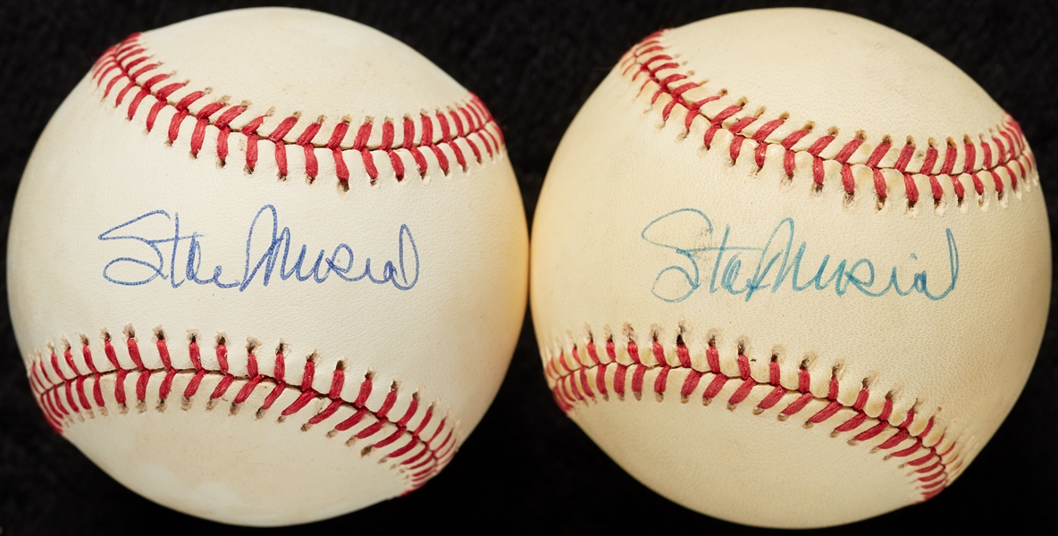 Stan Musial Single-Signed ONL Baseballs (2)