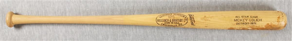 Mickey Lolich 1971 All-Star Game Bat