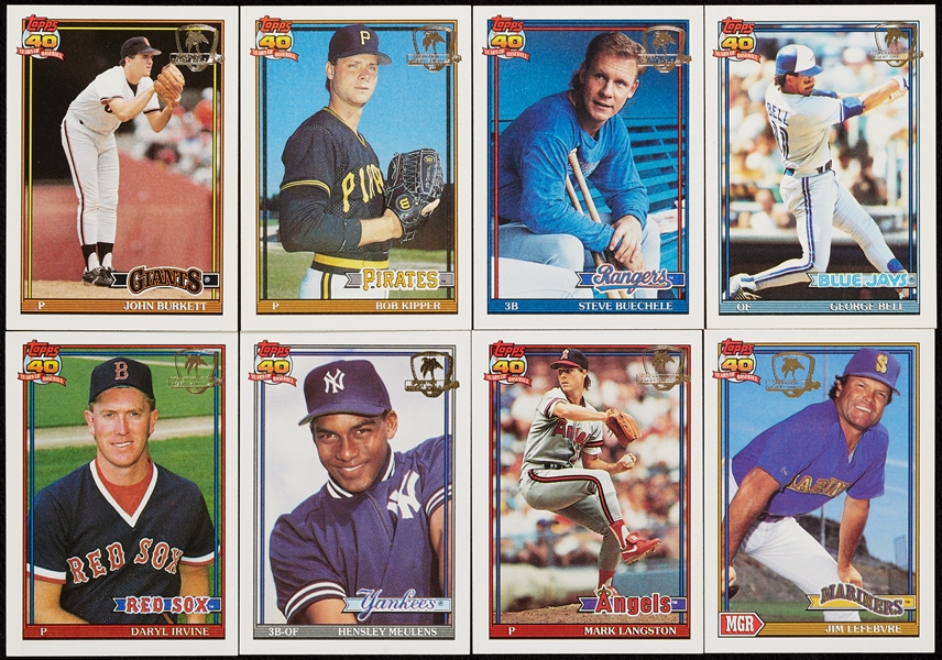 1991 Topps Desert Shield Baseball Packs (6, with 5 Unopened)