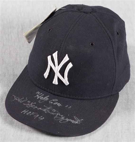 Phil Rizzuto Signed Yankees Cap with Multiple Inscriptions (BAS)