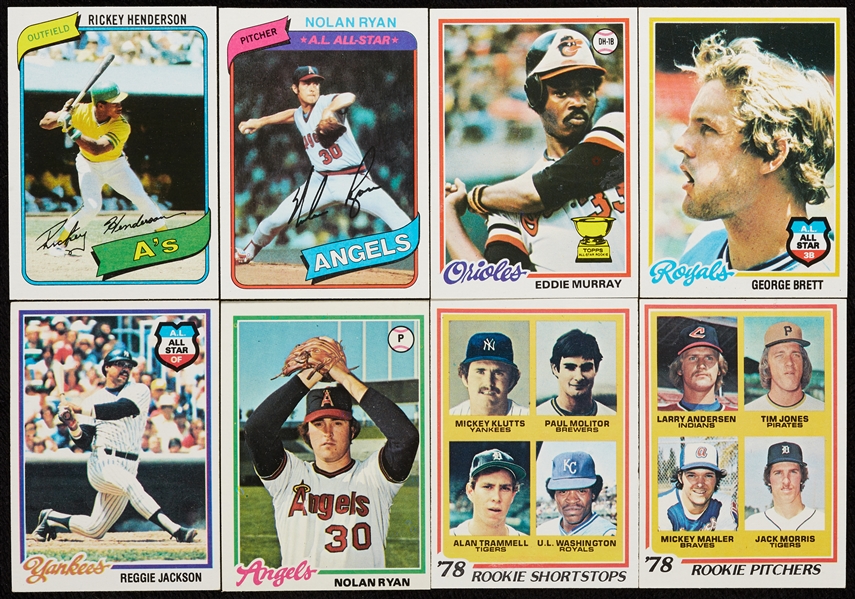 1976, 1977, 1978 and 1980 Topps Baseball Complete Sets (4)