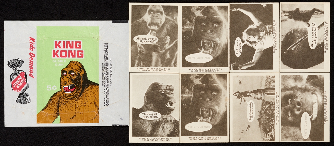 1965 Donruss King Kong Complete Set (55)