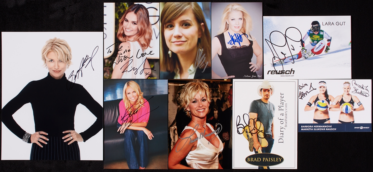 Celebrity Signed Postcards & 5x7 Photo Group (71)