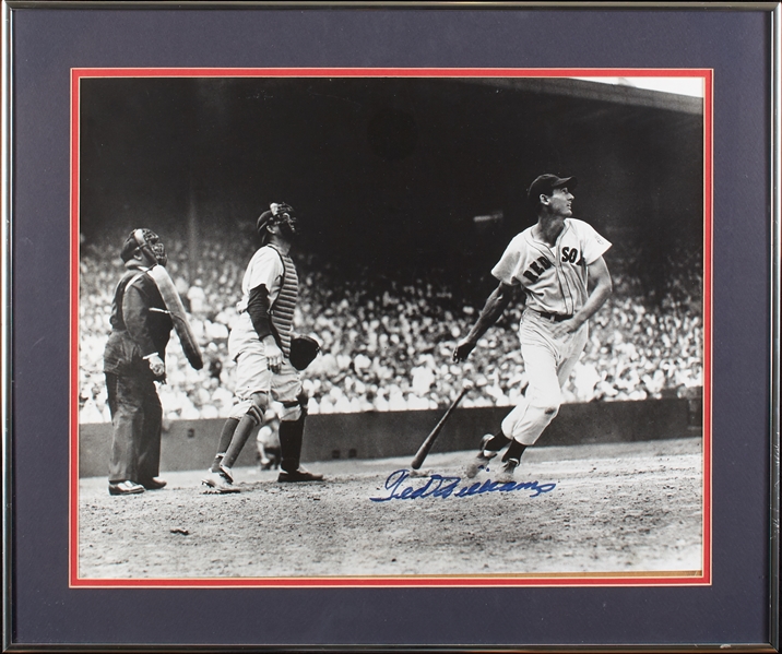 Ted Williams Signed 16x20 Framed Photo 
