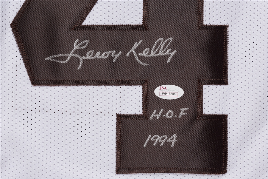 LeRoy Kelly Signed Brown Jersey HOF 1994 (JSA)
