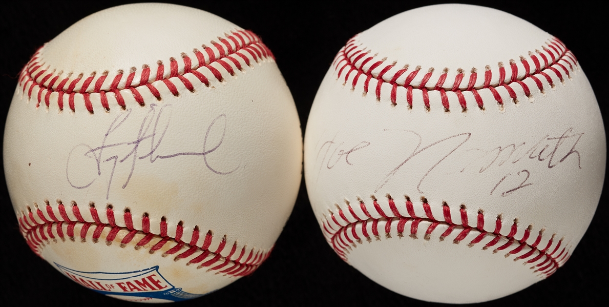 Joe Namath & Troy Aikman Single-Signed Baseballs (2)