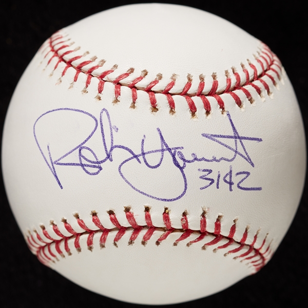 Robin Yount Single-Signed OML Baseball 3142 (BAS)