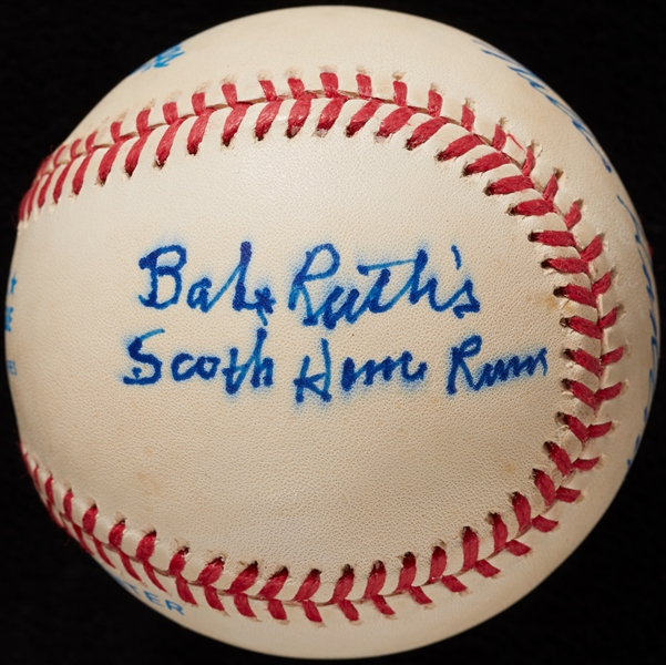Willis Hudlin Signed OAL Baseball Babe Ruth's 500th Homer 8-11-29