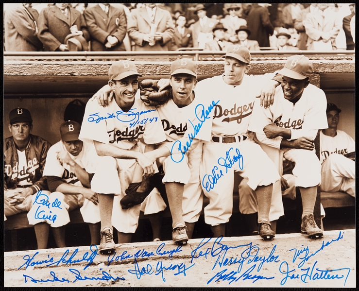 Brooklyn Dodgers Multi-Signed 8x10 Photo (13)