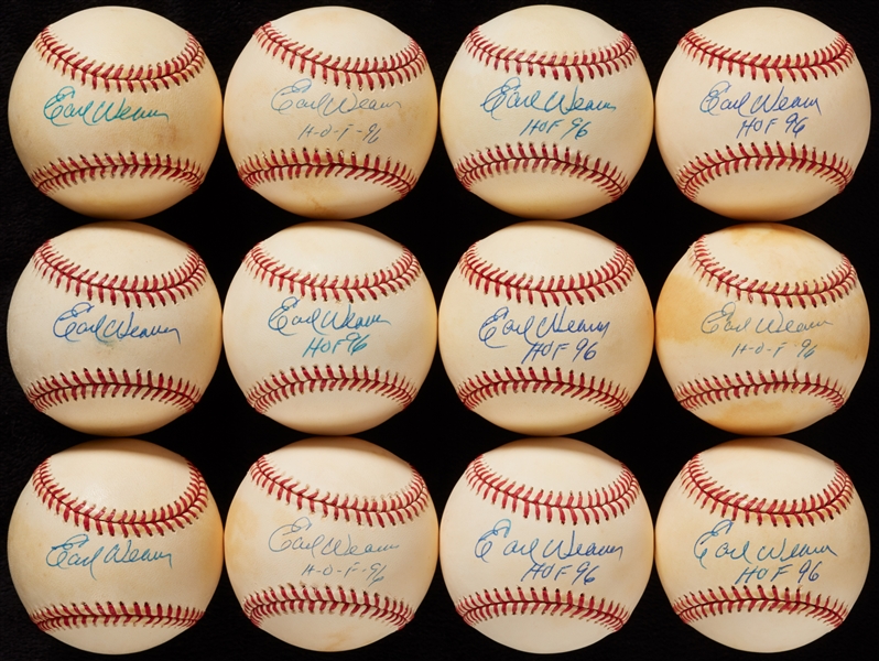 Earl Weaver Single-Signed OAL Baseballs (12)