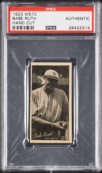 1923 W572 Babe Ruth Hand Cut PSA Authentic
