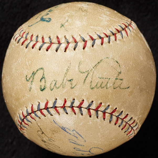 Babe Ruth, Johnny Evers, Grover C. Alexander & Edd Roush Signed OAL Baseball (4) (SGC) (JSA) (PSA/DNA)