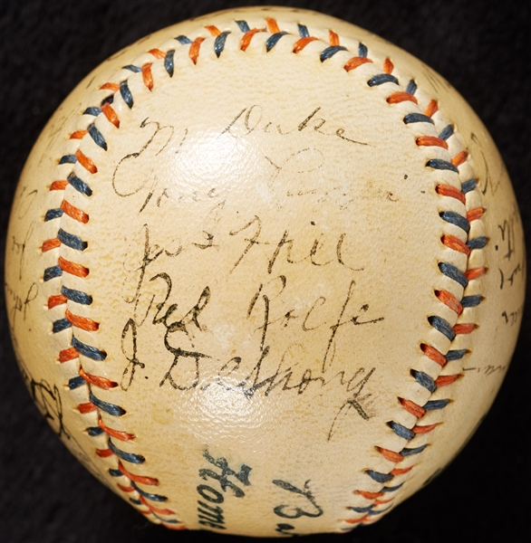1935 New York Yankees Team-Signed Spalding Baseball with Lou Gehrig, Lazzeri (22) (JSA)
