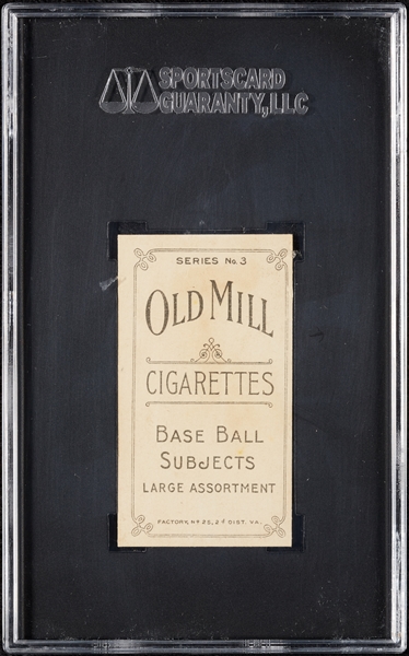 1910 T210 Old Mill Cigarettes Everett Hornsby Series 3 SGC 1.5