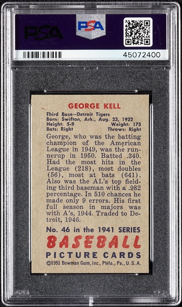 1951 Bowman George Kell No. 46 PSA 7