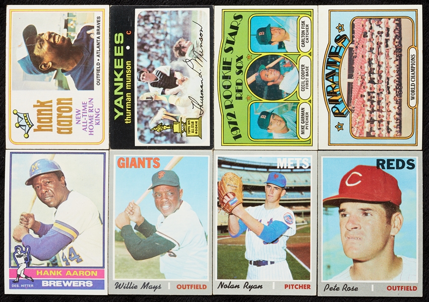 Massive Grouping of 1959-76 Topps Baseball HOFers (236), Specials and Rookies, Plus Inserts, Coins (735)