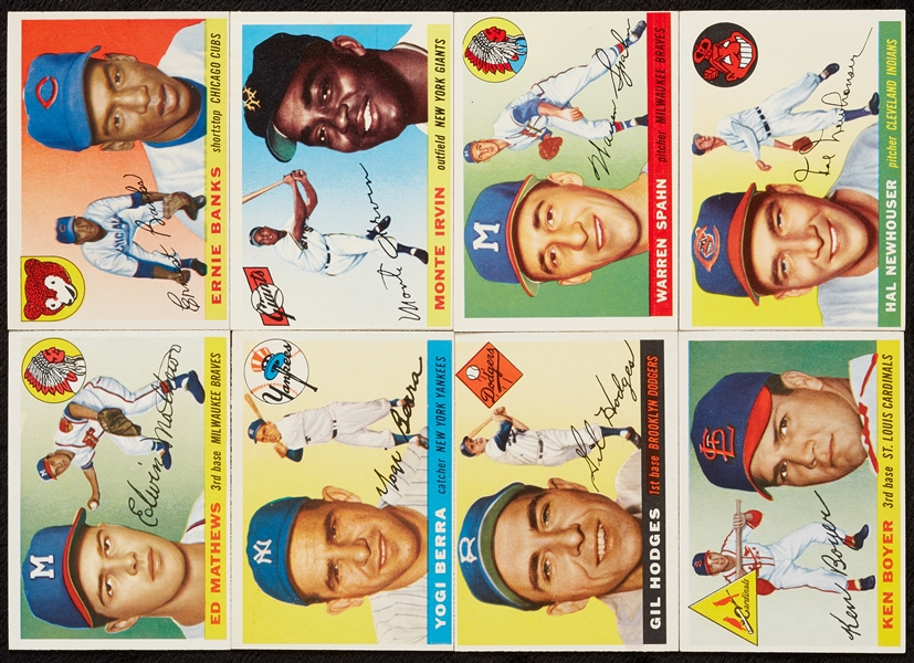 Super High-Grade 1955 Topps Baseball Set, 45 Slabbed (210)