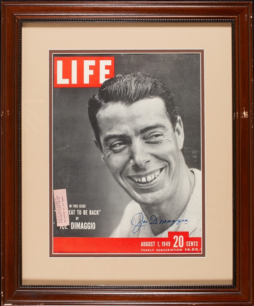Joe DiMaggio Signed LIFE Magazine in Frame (1949) (BAS)