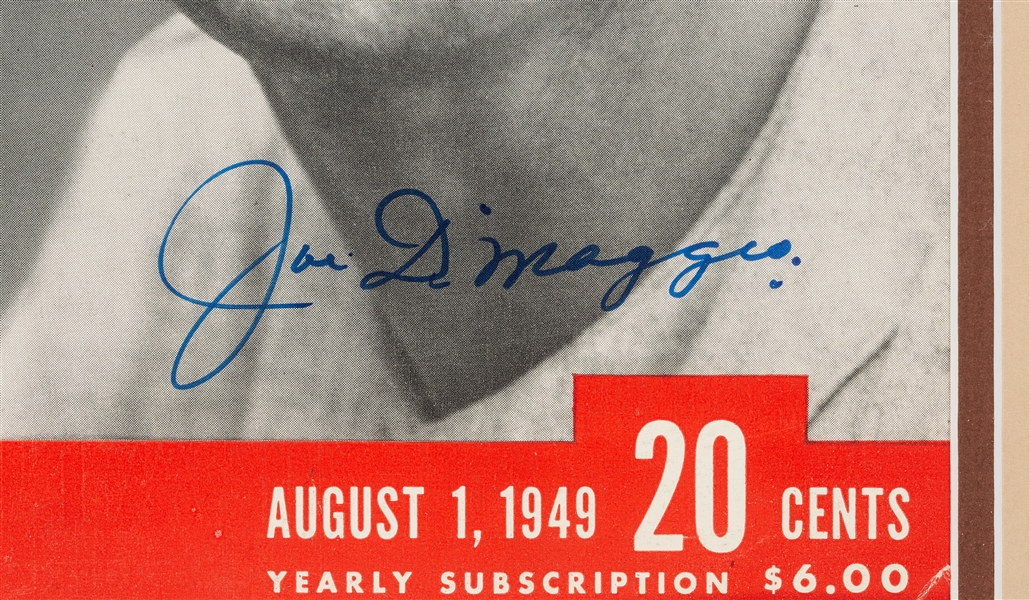 Joe DiMaggio Signed LIFE Magazine in Frame (1949) (BAS)