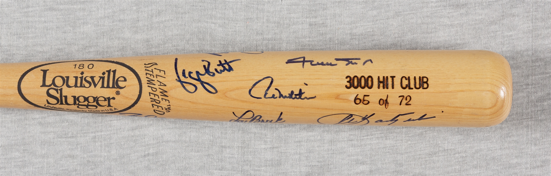 3000 Hit Club Multi-Signed Louisville Slugger Bat (65/72) (13) (BAS)