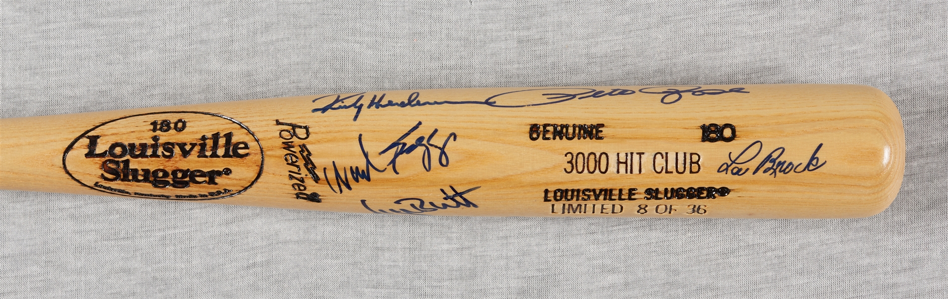 3000 Hit Club Multi-Signed Louisville Slugger Bat (8/36) (13) (BAS)