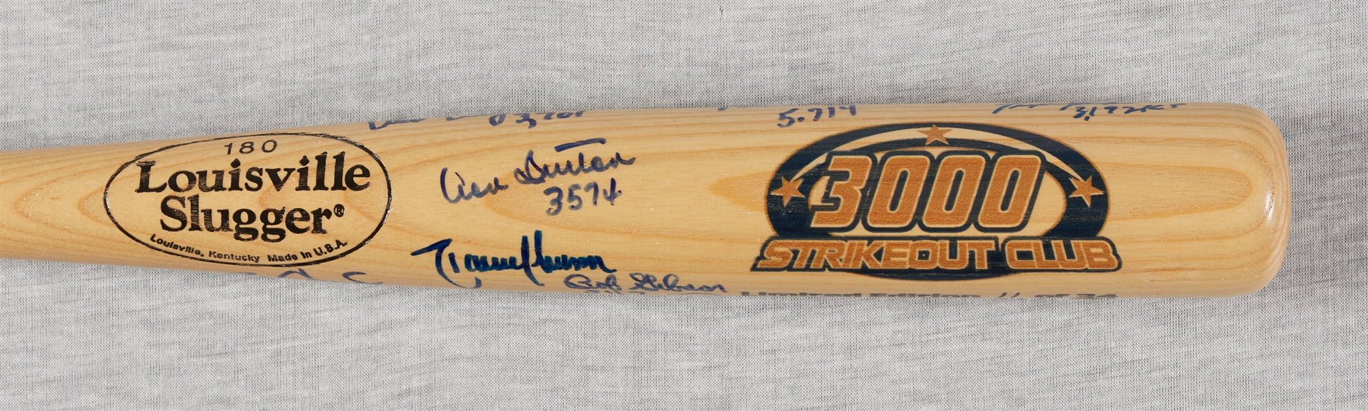 3000 Strikeout Club Multi-Signed Louisville Slugger Logo Bat (11/34) (11) (TriStar) (BAS)