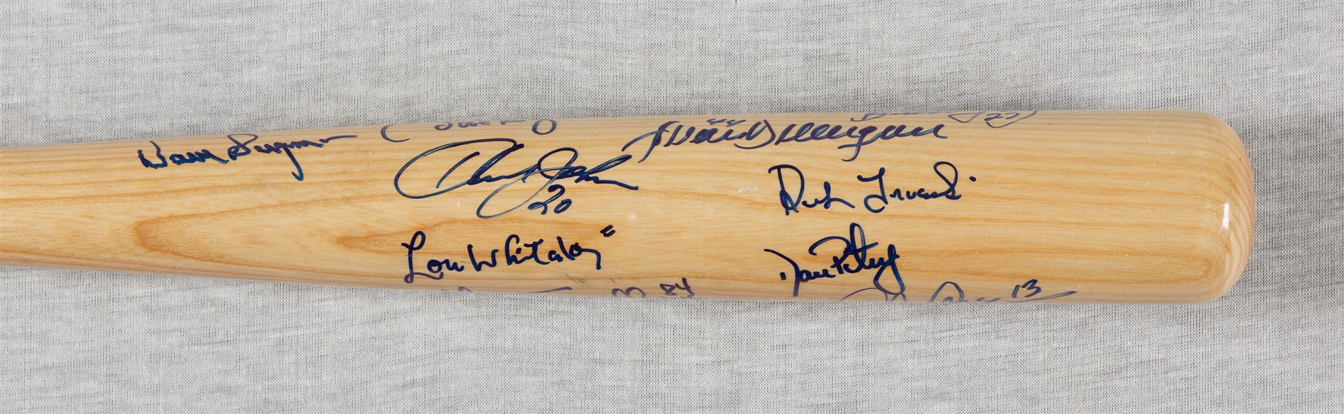 1984 Detroit Tigers World Champs Reunion Team-Signed Bat (18) (BAS)