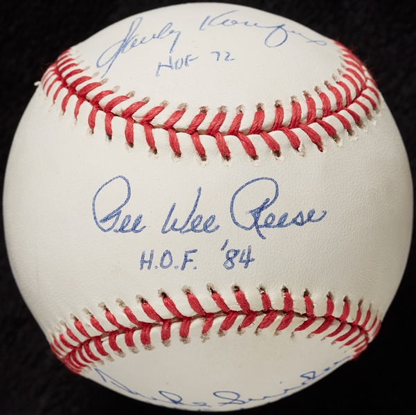 Sandy Koufax, Pee Wee Reese & Duke Snider Signed ONL Baseball (3) (BAS)