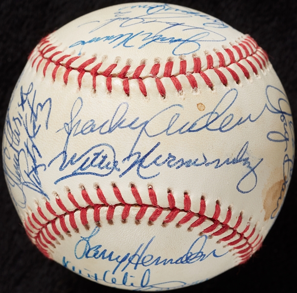 1984 Detroit Tigers World Champs Team-Signed WS Baseball (26) (BAS)