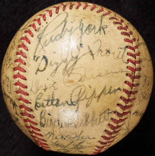 1940 Detroit Tigers AL Champs Team-Signed Baseball (32) (BAS)