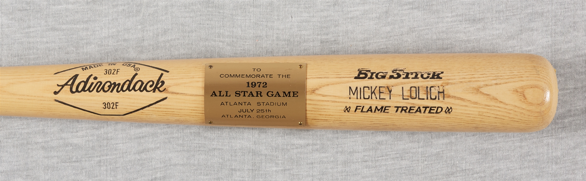 Mickey Lolich 1971 All-Star Game Adirondack Presentation Bat