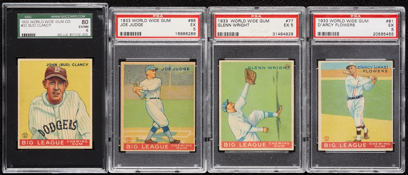 1933 World Wide Gum Graded Group (4)