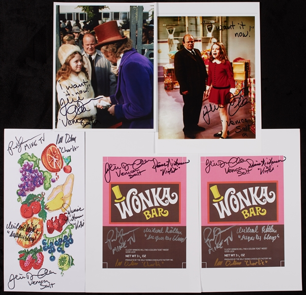 Willy Wonka & The Chocolate Factory Golden Ticket Children Signed Group (50)