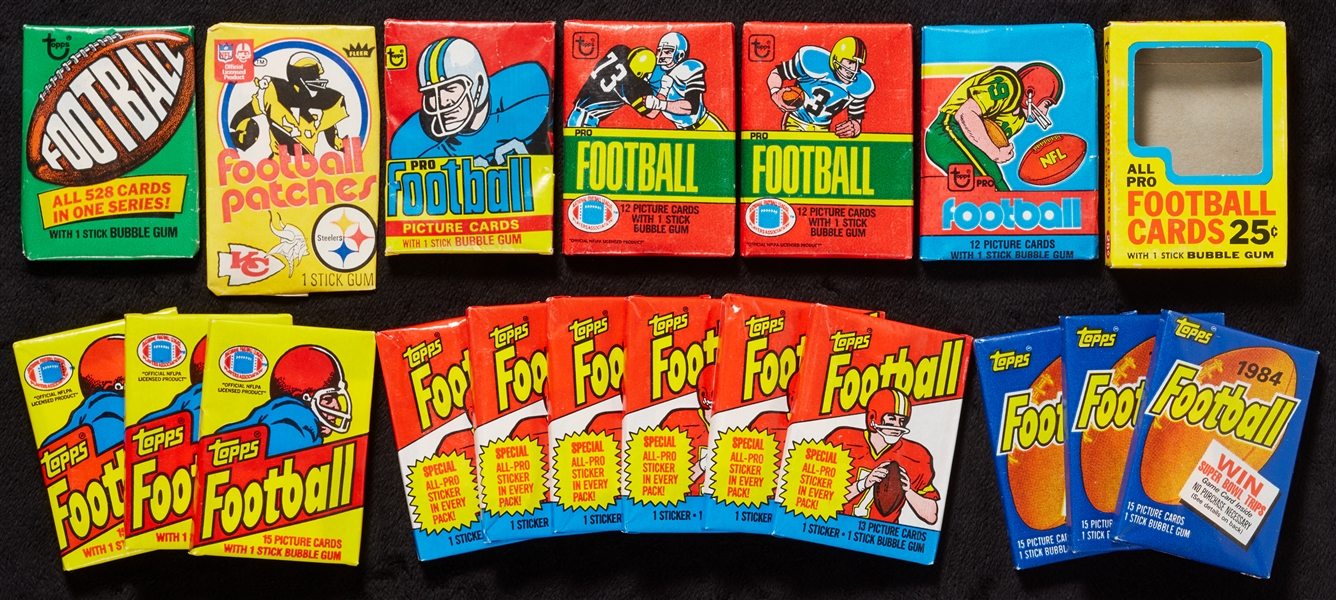 1974-1984 Unopened Football Wax Pack Group (18)