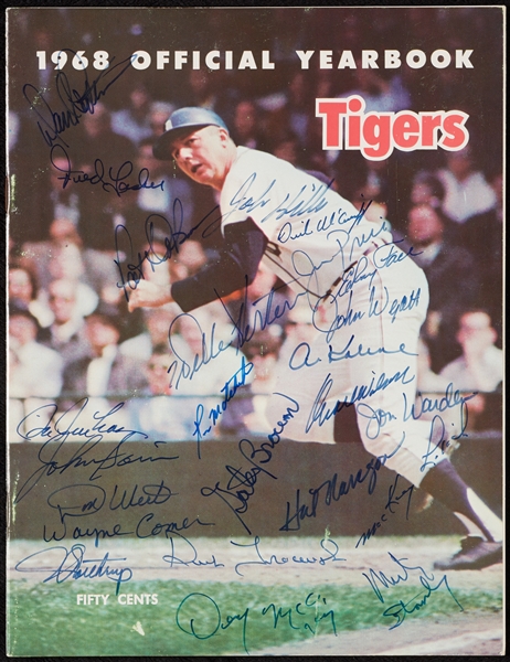 1968 Detroit Tigers Team-Signed Yearbook (24) (BAS)
