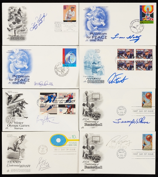 Baseball & Other Sports Signed FDC Hoard (208)
